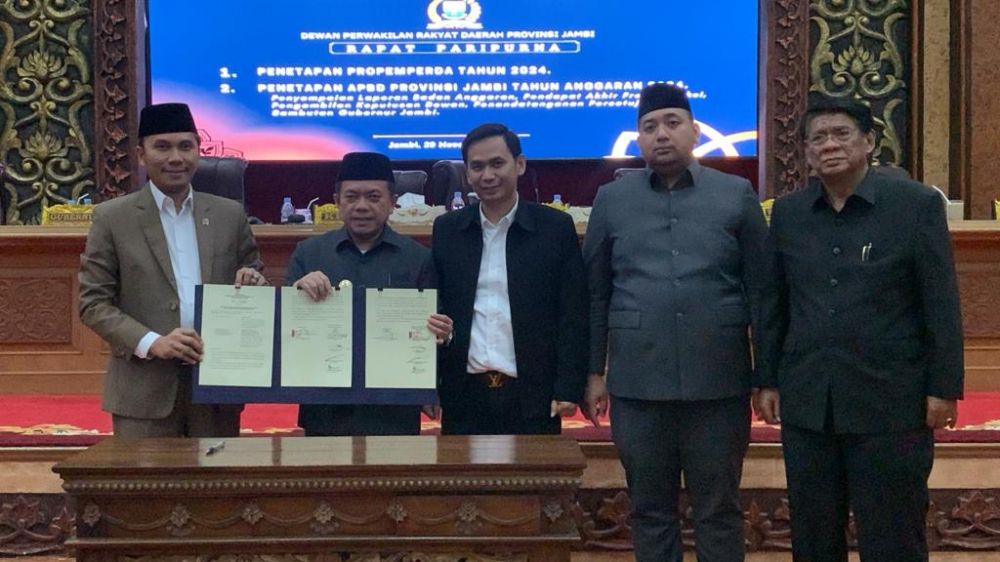 DPRD Provinsi Jambi bersama Pemprov sahkan Anggaran Pendapatan dan Belanja Daerah (APBD) tahun 2024