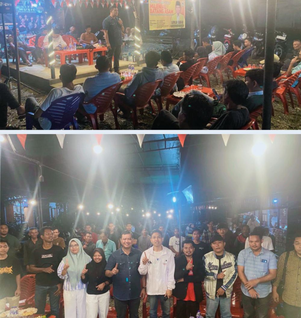 Ahmad Jahfar berdiskusi bersama komunitas milenial Batang Asam
