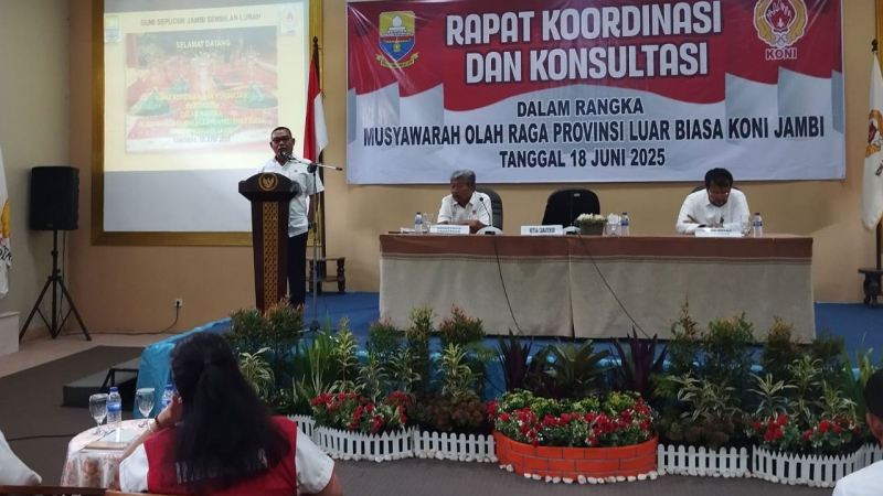 Rapat Koordinasi dan Konsultasi dalam rangka persiapan pelaksanaan Musyawarah Olahraga Provinsi Luar Biasa (Musorprovlub).