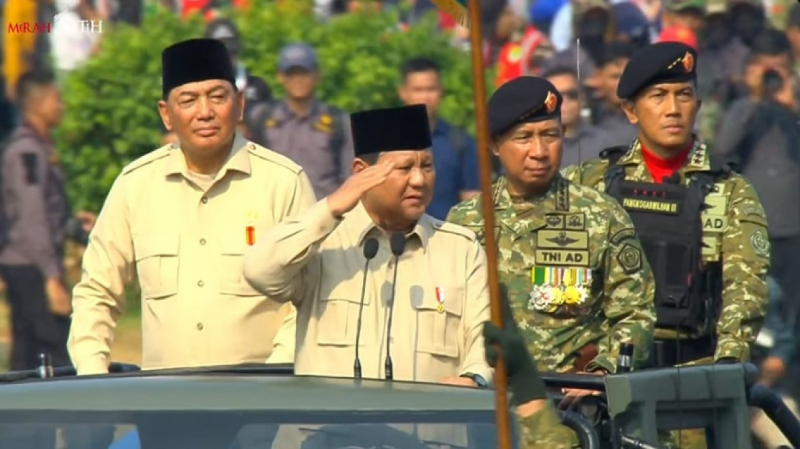 Prabowo: TNI Harus Bantu Jaga Kekayaan Negara demi Hapuskan Kemiskinan