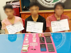 Berusaha Kabur, 3 Bandar Sabu dan 24 Paket Sabu Siap Edar Diciduk di Tengah Ilir Tebo